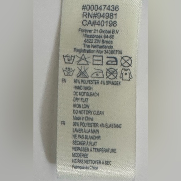 Forever 21 sz med blouse button down long sleeve black & Turquoise - Picture 12 of 13